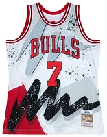 Mitchell & Ness Mens Toni Kukoc Mitchell & Ness Bulls Hyp Hoops Jersey - Mens White/White Size M