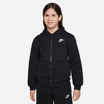 Nike NSW Club Fleece Full-Zip LBR Hoodie  - Boys' Grade School