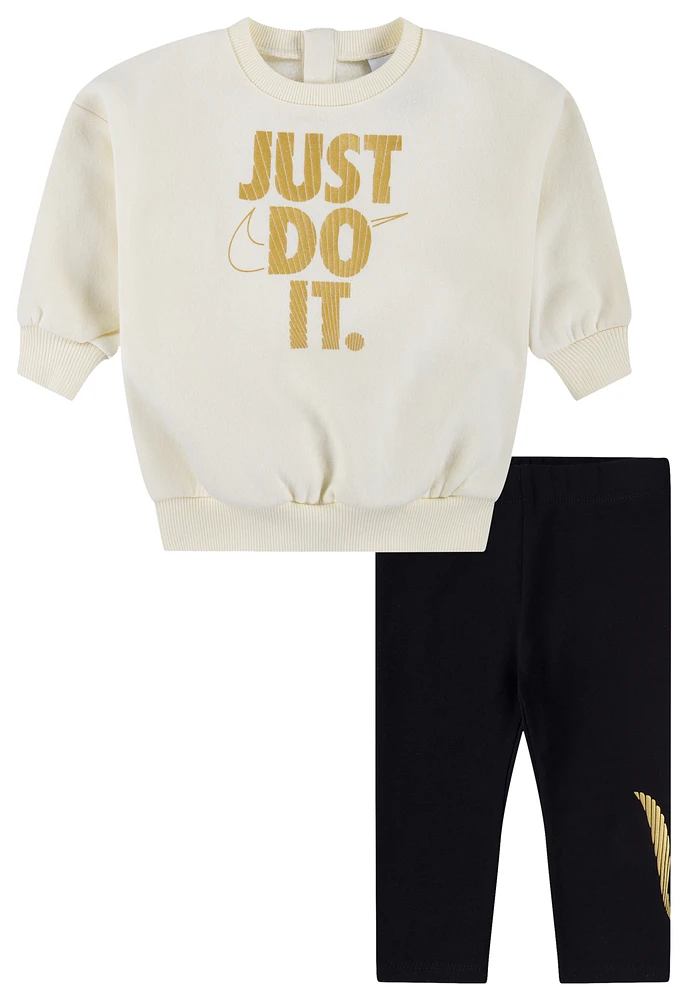 Nike Shine Crew & Leggings Set  - Girls' Preschool