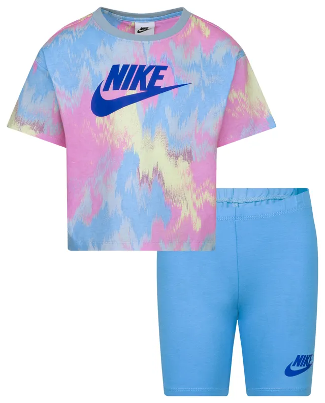 Nike Boxy T-Shirt & Bike Short Set - Girls' Preschool