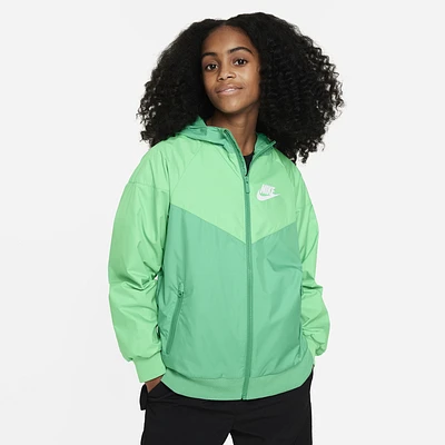 Nike Boys Nike Windrunner HD Jacket - Boys' Grade School Stadium Green/Spring Green Size XL