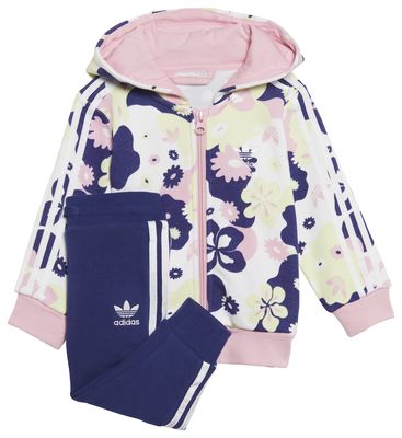 adidas Originals Ensemble de chandail à capuchon avec glissière pleine longueur - Filles, bambin