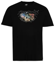 PUMA Mens PUMA Chrome Flop T-Shirt - Mens Black/Multi Size XXL