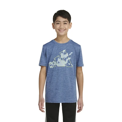 adidas Camo Logo Melange T-Shirt - Boys' Grade School