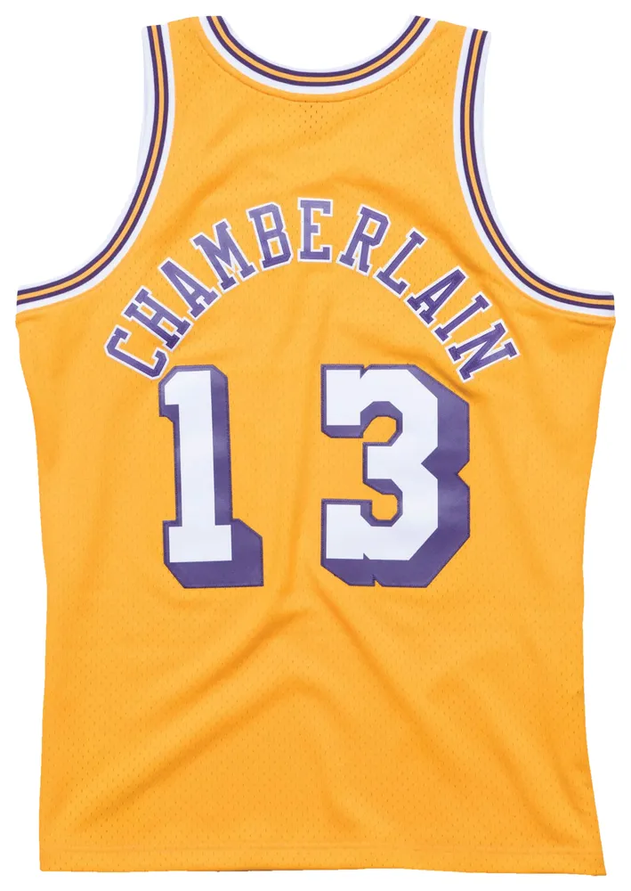 Mitchell & Ness Mens Wilt Chamberlain Mitchell & Ness Lakers '71 Swingman Jersey - Mens Purple/Gold Size S