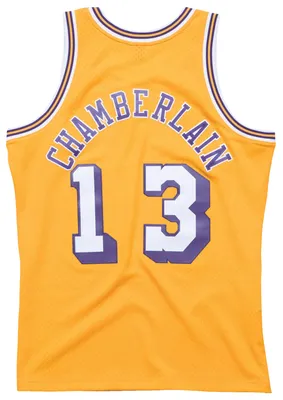 Mitchell & Ness Mens Wilt Chamberlain Mitchell & Ness Lakers '71 Swingman Jersey - Mens Purple/Gold Size S