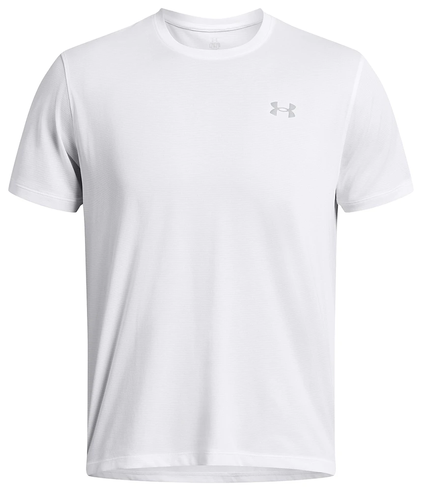 Under Armour Mens Under Armour Launch Short Sleeve T-Shirt - Mens White/White Size XL