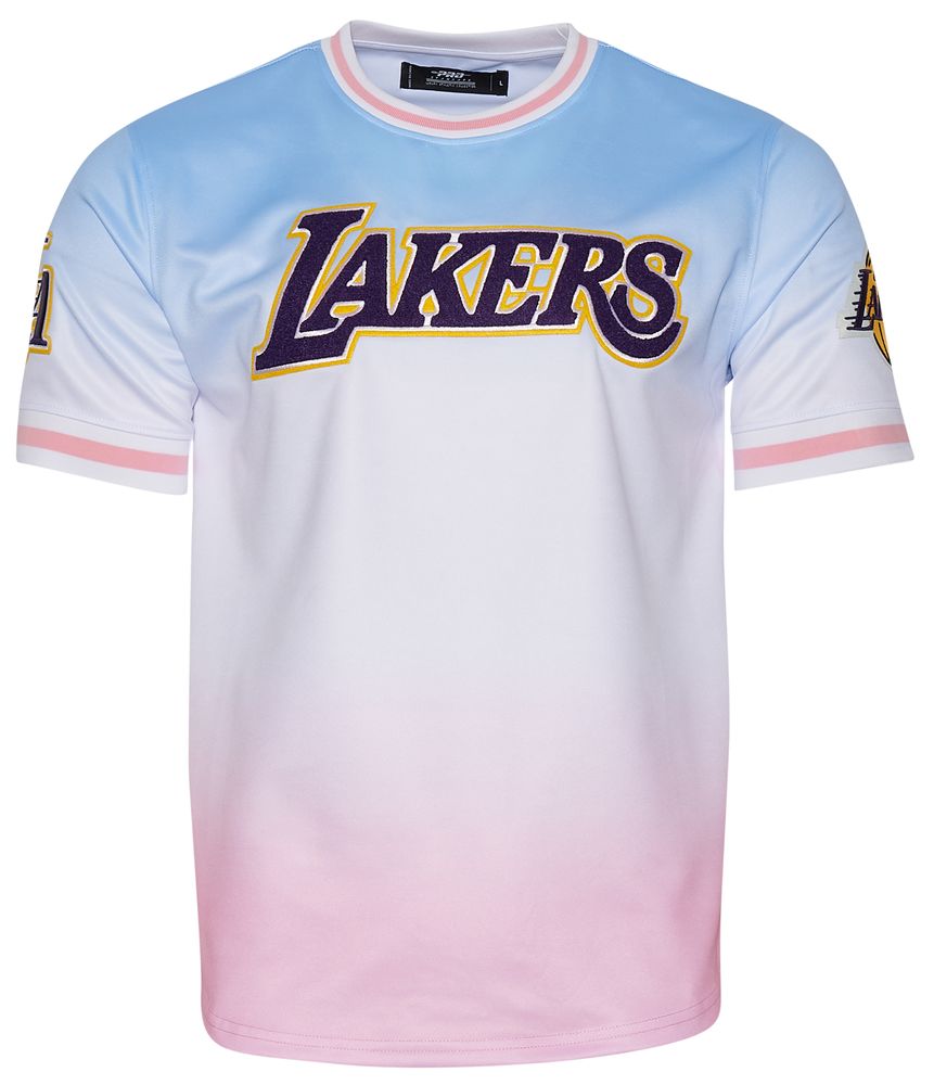 New Era LA Lakers ringer t-shirt with large logo in white