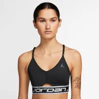 Jordan Womens Sport Logo Bra - Black/White/Stealth