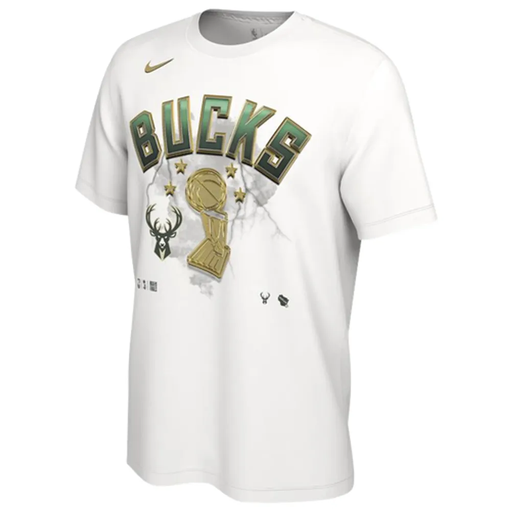 Milwaukee Bucks Nike NBA Champions Locker Room T-Shirt - White - Mens
