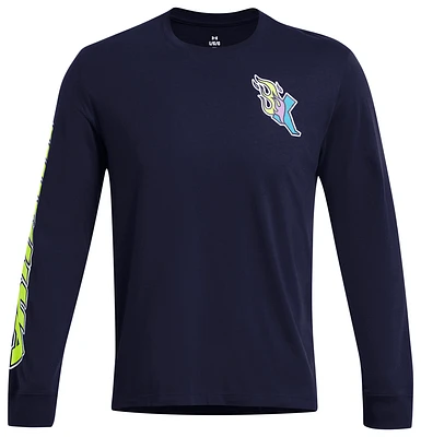 Under Armour Mens Run Anywhere Long Sleeve T-Shirt - Midnight/Midnight