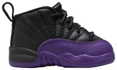 Jordan Boys Retro 12 - Boys' Toddler Basketball Shoes Black/Purple/Gold