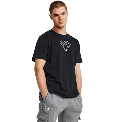 Under Armour Mens HW VVS Diamond Short Sleeve - Black/White