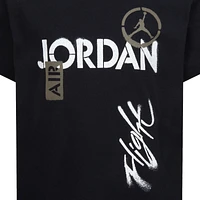 Jordan Boys Jordan AJ4 Flight Fleet Short Sleeve T-Shirt - Boys' Preschool Black Size 4