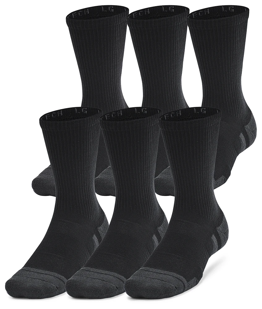 Under Armour Perf Tech 6 Pack Crew Socks - Men's