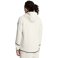 Under Armour Mens Unstoppable Fleece Grid Full-Zip - Summit White/Black