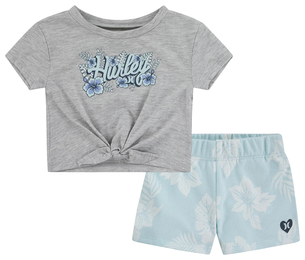 Hurley Ensemble de 2 pièces avec t-shirt et short - Filles, nouveau-né