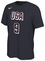 Nike Mens Tyrese Haliburton USAB Olympic Player Name & Number T-Shirt - Red/Navy/White