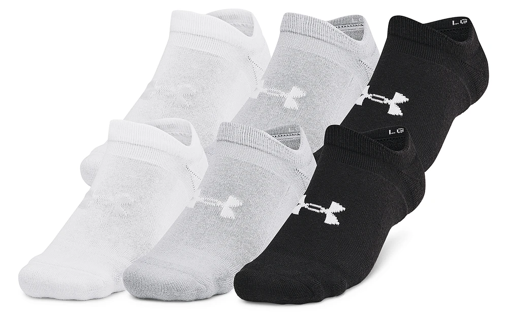 Under Armour Mens Essential Cushion 6 Pack No Show Socks