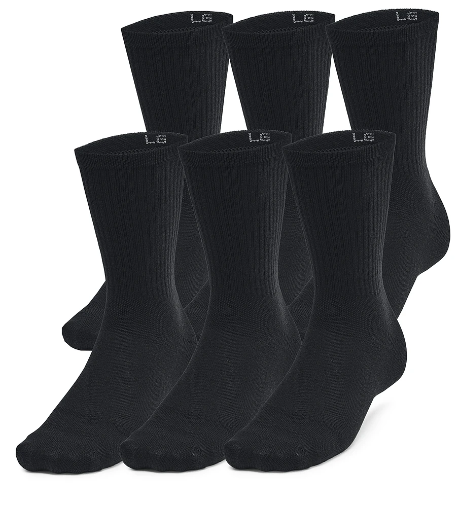 Under Armour Essential 6 Pack Crew Socks - Men's