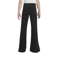 adidas Girls Vented Flare Leg Pants - Girls' Grade School Black/Black