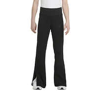 adidas Girls Vented Flare Leg Pants - Girls' Grade School Black/Black