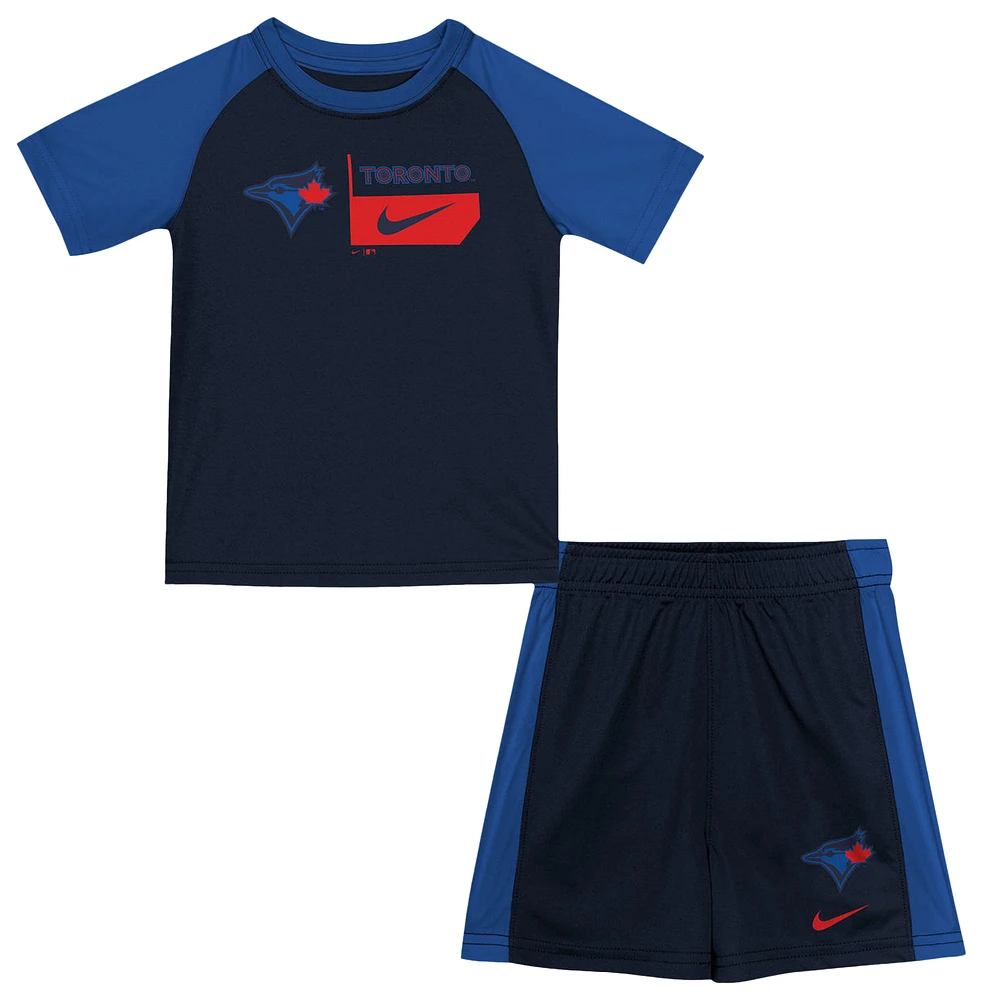 Outerstuff Blue Jays CC 2 Piece T-Shirt & Mesh Shorts Set  - Boys' Toddler