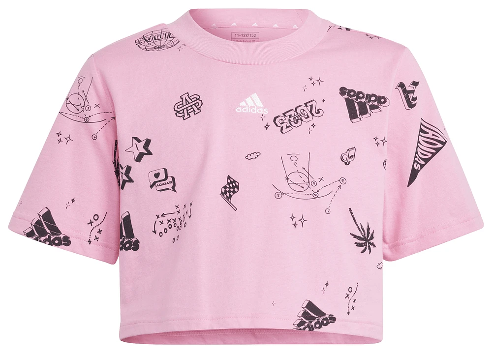 adidas T-shirt à imprimé intégral Brand Love Q3  - Filles, Scolaire