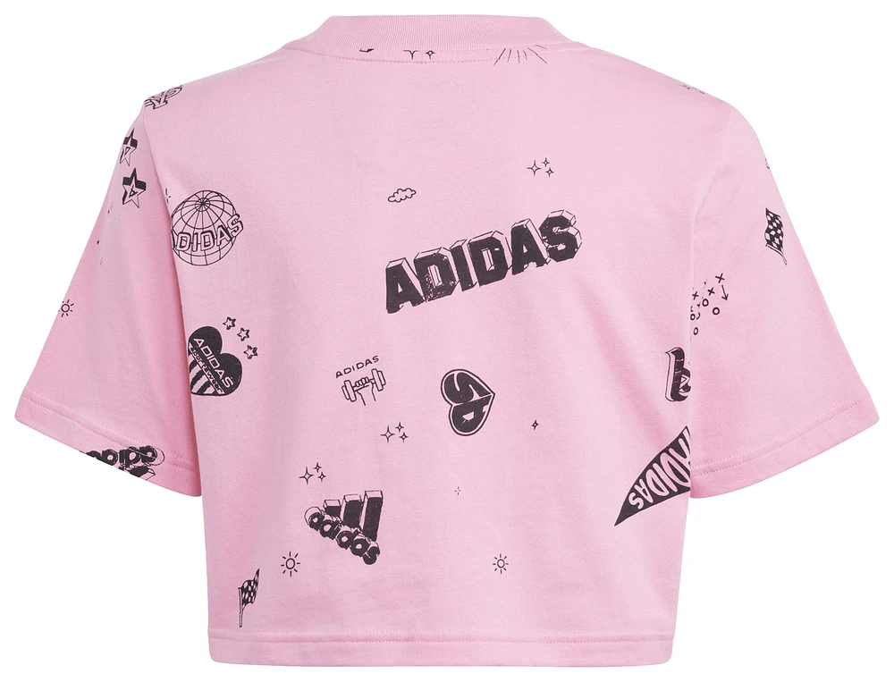 adidas T-shirt à imprimé intégral Brand Love Q3  - Filles, Scolaire