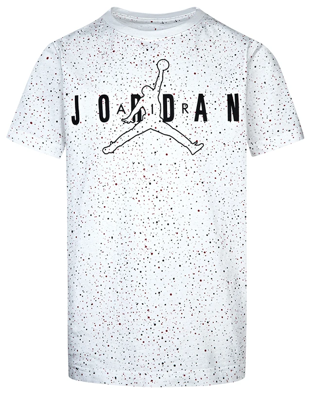 Jordan Junior Boys' Holiday Shine Allover Print T-Shirt White