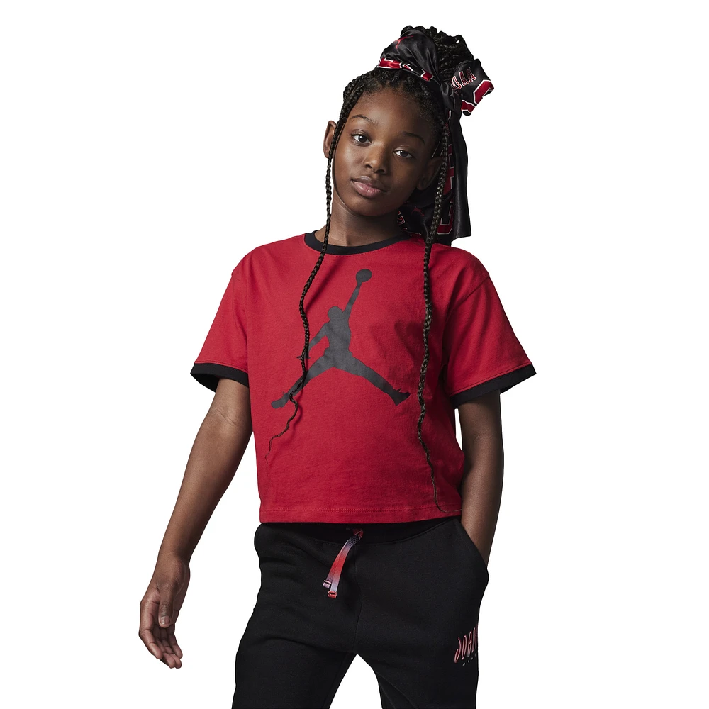 Jordan Essential Ringer T-Shirt  - Girls' Grade School