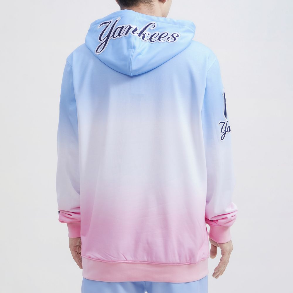 New York Yankees Pro Standard Ombre Pullover Hoodie - Blue/Pink