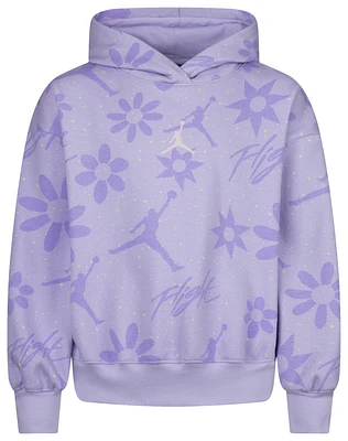 Jordan Floral Flight AOP Pullover Hoodie  - Girls' Grade School