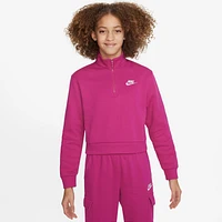 Nike Club Half-Zip Fleece Hoodie  - Girls' Grade School