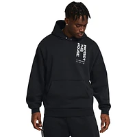 Under Armour Mens PTH Icon Fleece Oversized Hoodie - Black/White