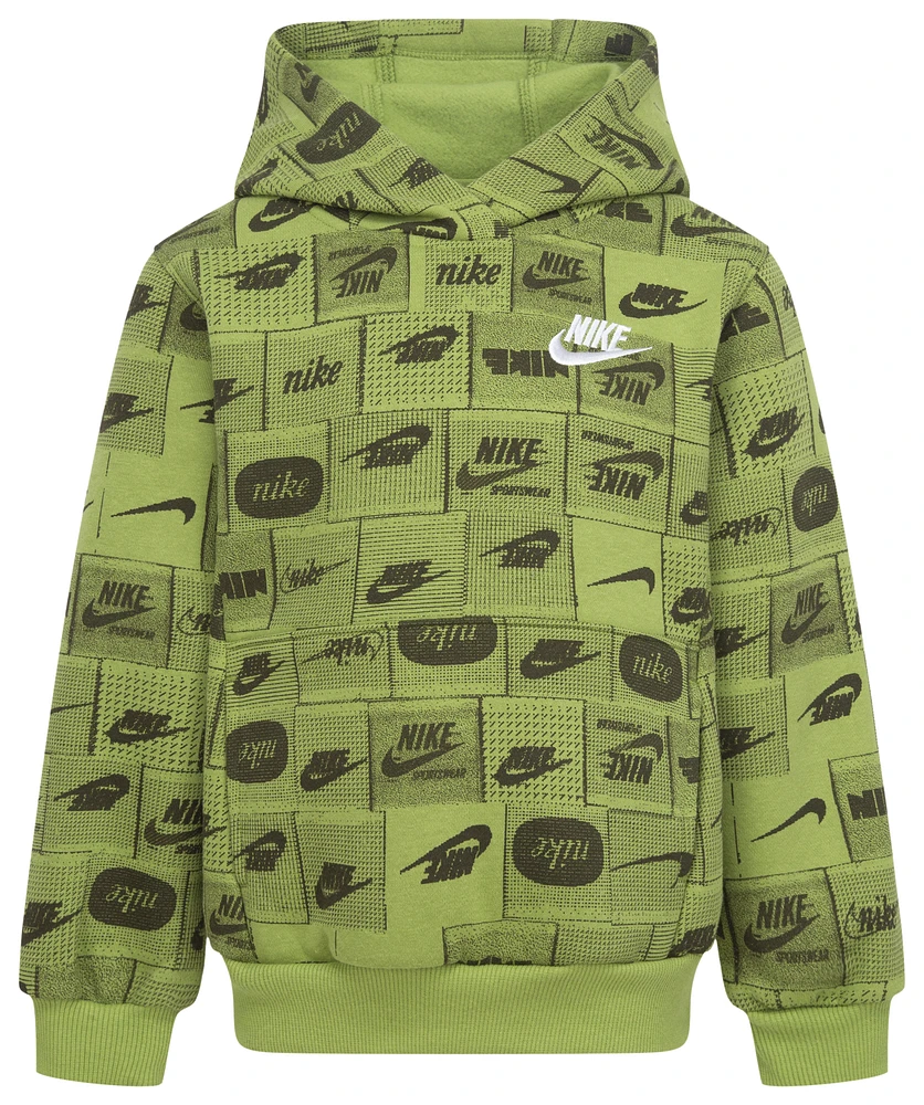 Nike Club Seasonal AOP Pullover Hoodie  - Boys' Preschool