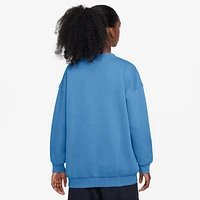 Nike Club Fleece Oversized Crew LBR  - Girls' Grade School