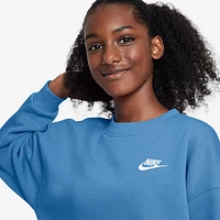 Nike Club Fleece Oversized Crew LBR  - Girls' Grade School