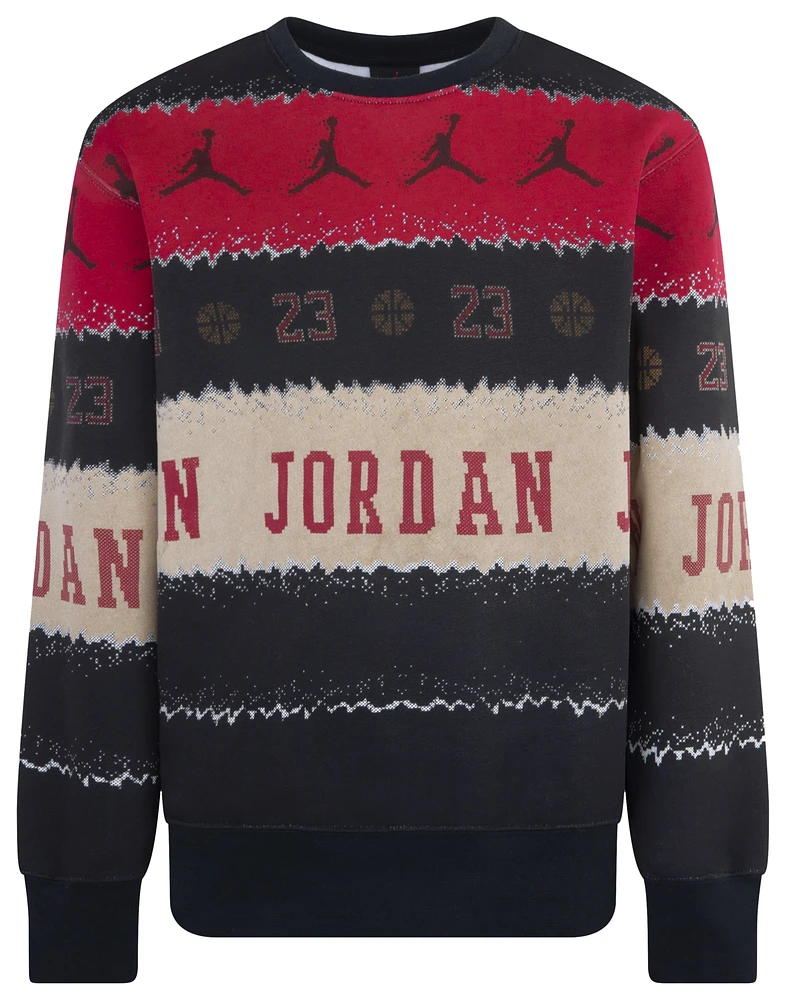 Jordan MJ Holiday Fleece Crew  - Boys' Grade School