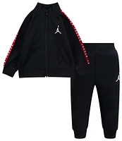 Jordan Boys Jacket And Pants Set - Boys' Preschool Black/White