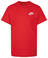 Nike Boys Nike NSW Embroidered Futura T-Shirt - Boys' Preschool Red/White Size 4