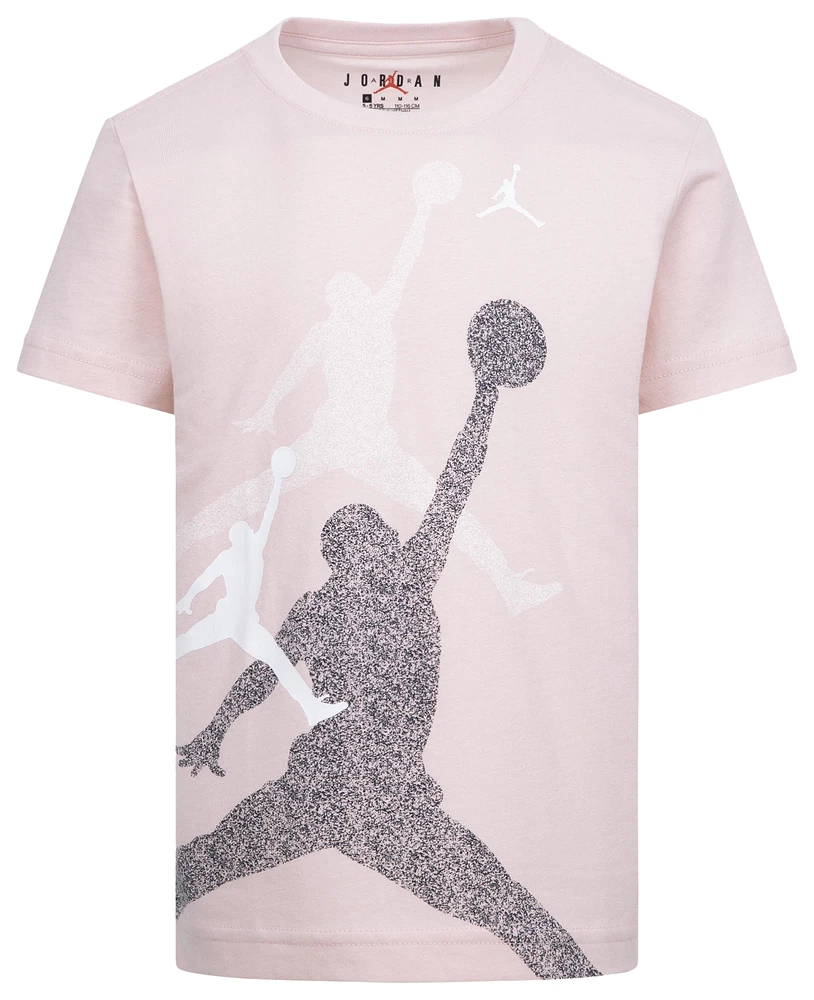 Jordan Boys Gradient Stacked Jumpman Short Sleeve T-Shirt - Boys' Preschool Pink/White