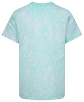 Jordan Boys Net Flight AOP Short Sleeve T-Shirt - Boys' Preschool Green/White