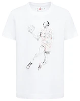 Jordan Boys Jordan Air Jordan Dots Short Sleeve T-Shirt - Boys' Preschool White/Red Size 7