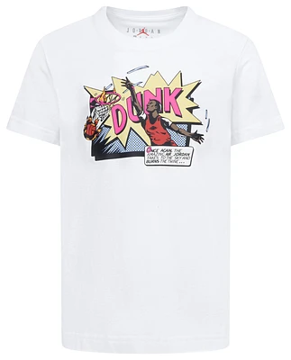 Jordan Boys Air Comics Dunk S/S T-Shirt - Boys' Preschool White/Red