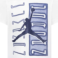 Jordan Boys AJ11 Vertical Columns Short Sleeve T-Shirt - Boys' Preschool White/Navy