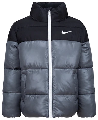 Nike Boys Nike Colorblock Puffer Jacket - Boys' Preschool Black/Black Size 4