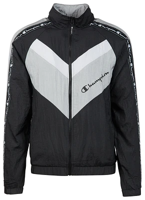 Champion Mens Nylon Windsuit Jacket - Black/White/Silver