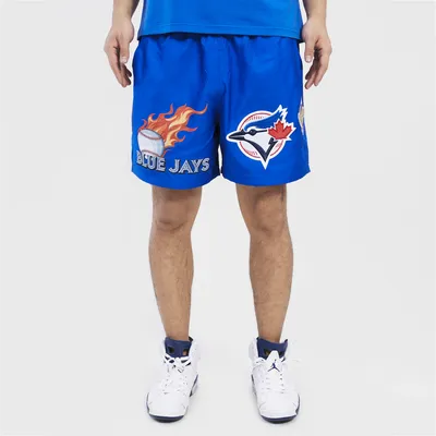 Pro Standard Blue Jays Chrome Woven Shorts - Men's