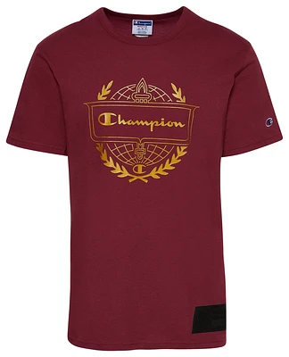 Champion Mens Champion World Class Crest T-Shirt - Mens Maroon/Gold Size XXL